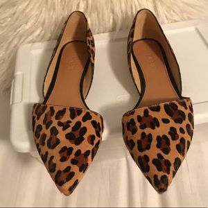 J.Crew calf hair d'Orsay flats